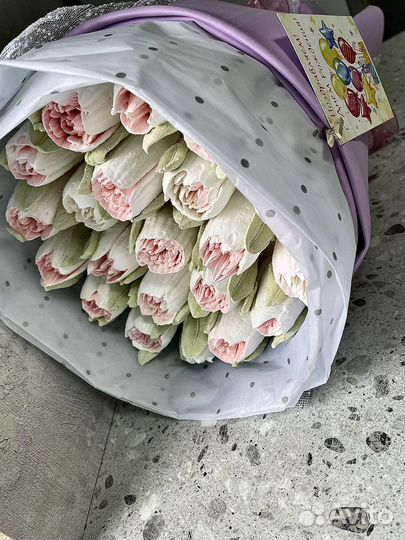 Зефирные цветы, букет из зефира