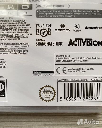 Crash Bandicoot 4 : It’s All About Time Nintendo