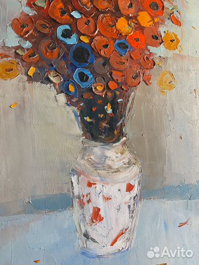 Большая картина маслом на холсте