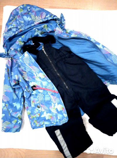 Костюм демисезон 104-108 и безрукавка на 3-5лет