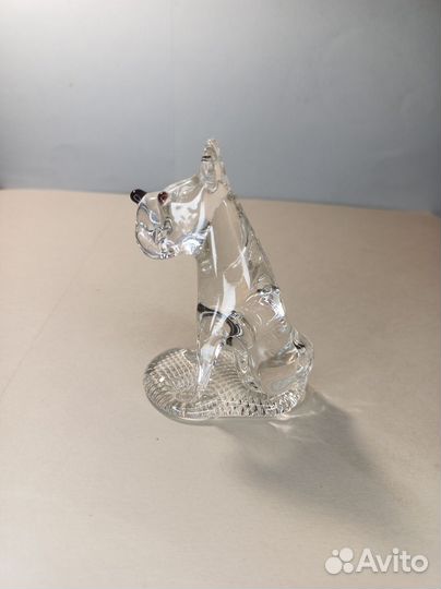Собачка гутное стекло Пёсик Винтаж СССР статуэтка