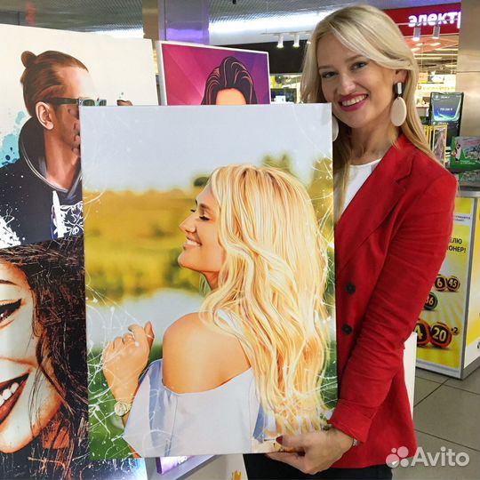 Портреты по фото на холсте в Барнауле