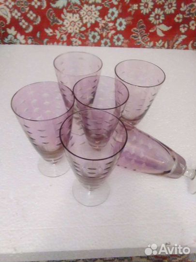 Фужеры цветное стекло СССР