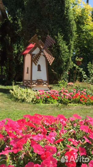 Садовый декор Мельница Телега