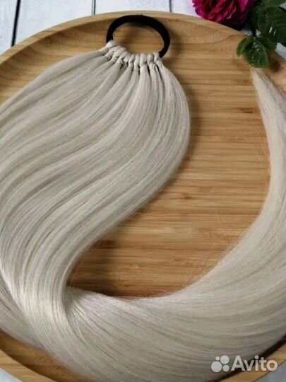 Хвост волосы на резинке