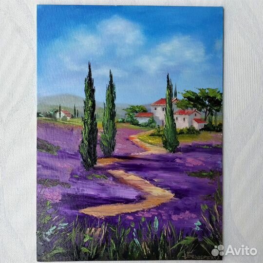 Картина Прованс, Лаванда, Лето 25 на 35 см