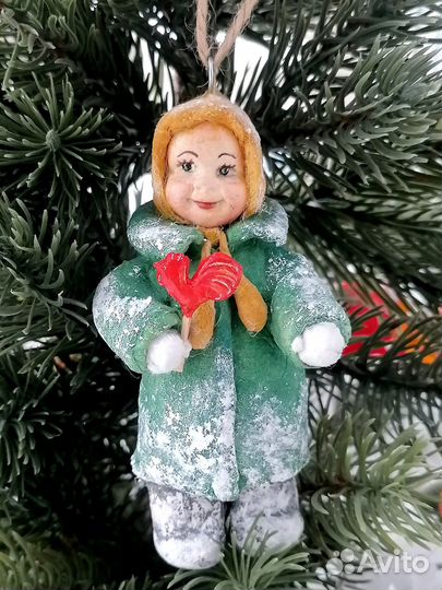 Авторские ватные ёлочные игрушки