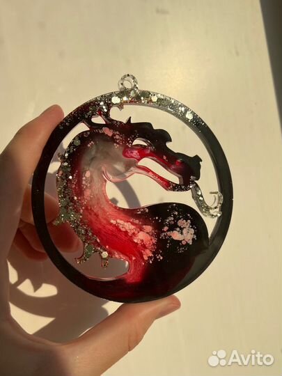 Ёлочные игрушки из эпоксидной смолы - драконы