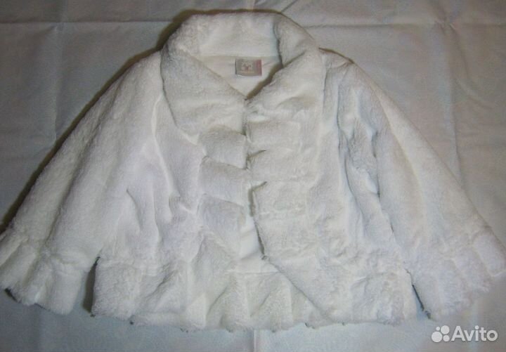 Меховое болерро-накидка с воротником 98-104