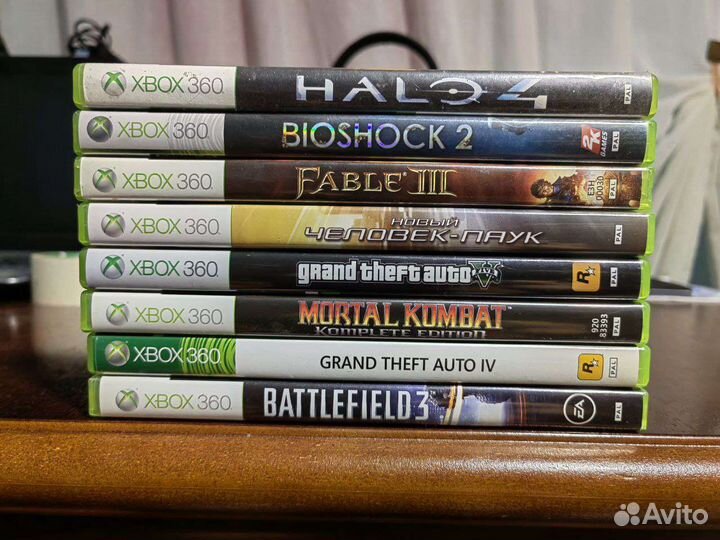 Диски xbox 360 gta 5, mortal Kombat, Spyder man
