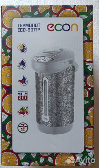 Термопот econ ECO-301TP белый