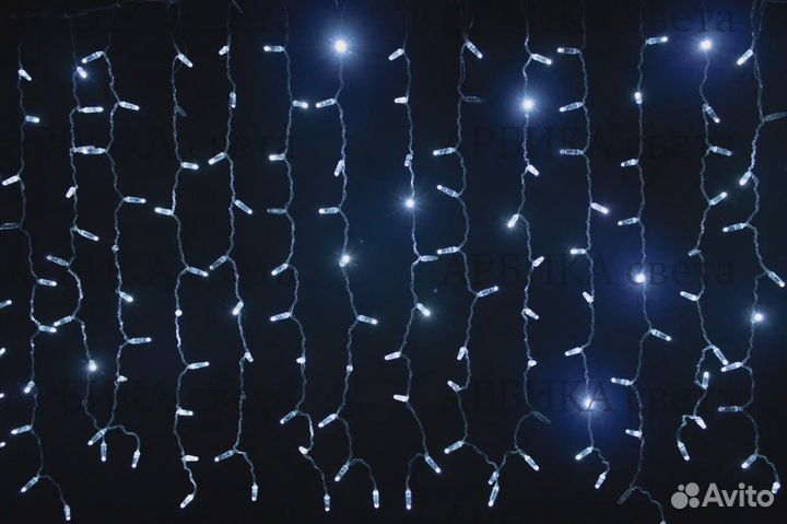 Гирлянда уличная бахрома, шарики