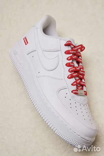 Nike air force 1 supreme white кроссовки мужские