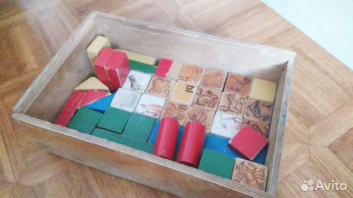 Кубики детские деревянные СССР