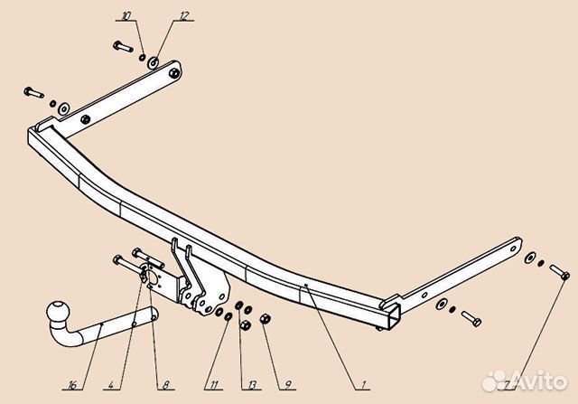 Фаркоп Шкода Октавиа А5 от Garant