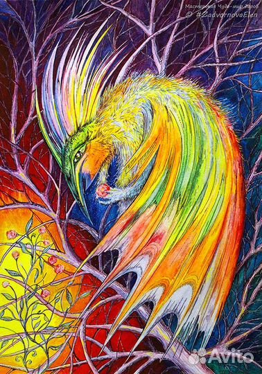 Картина тотем акварель, на заказ, роспись,художник