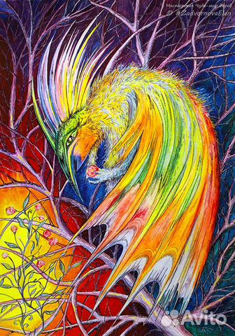 Картина тотем акварель, на заказ, роспись,художник