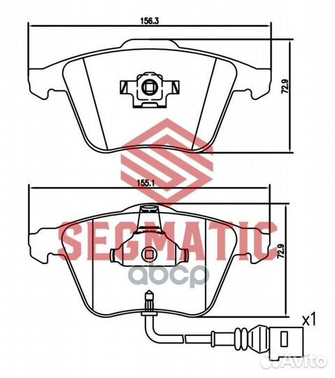 Колодки томозные передние sgbp2626 segmatic