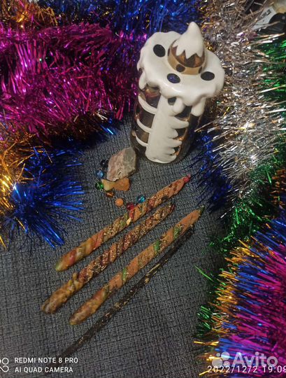 Восковые свечи скрутки ручной работы