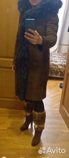 Сапоги/унты Marzetti 39 каблук замша Италия