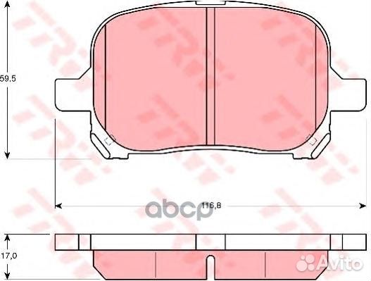 Колодки тормозные дисковые перед toyota AVA