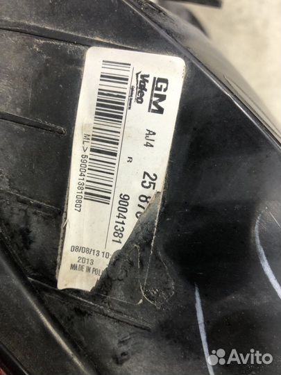 Фонарь задний наружный Lh Astra-J GM 25870153