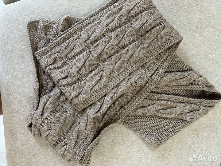 Вязанная косынка и шарф ручной работы