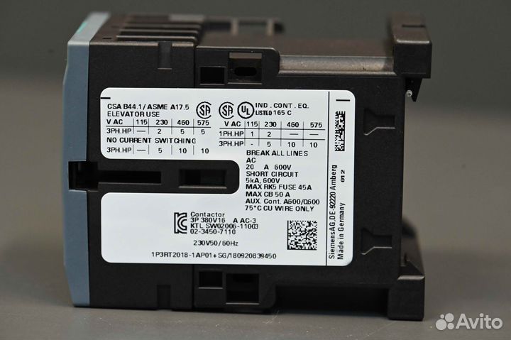 Siemens 3RT2018-1AP01 новый, 5 шт