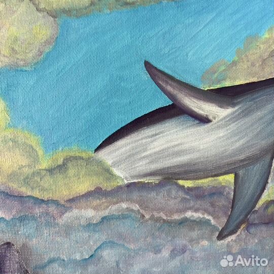 Картина маслом на картоне d30см