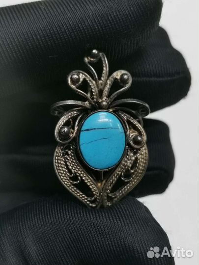 Серьги Серебро 925 пробы Винтаж ссср(Ч)