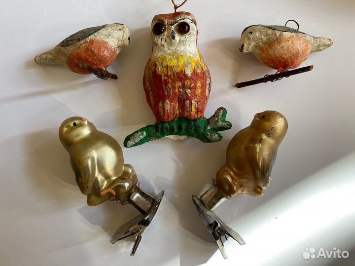 Винтажные Советские Елочные Игрушки Пришепка