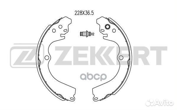 Колодки тормозные BK4040 Zekkert