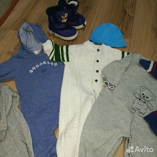 Вещи на мальчика 62-80 см пакетом
