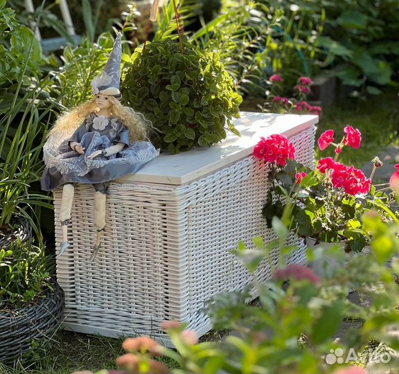 Сундук плетеный из эколозы