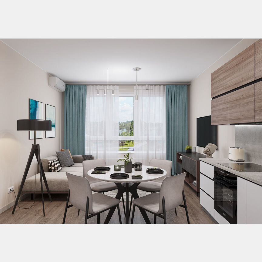 2-к. квартира, 61,8 м², 12/17 эт.