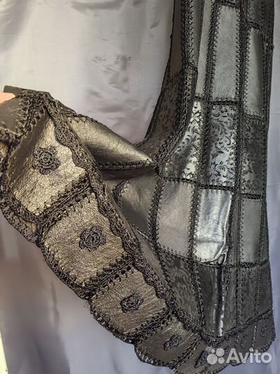 Кожаная юбка натуральная 50