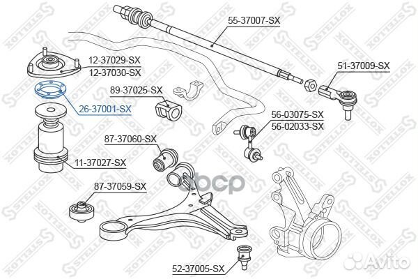 Подшипник опоры аморт. honda civic cr-v перед