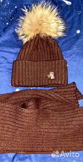 Шапка и шарф зимние