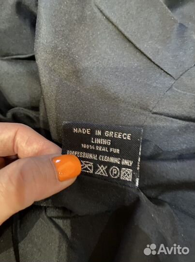 Шуба норковая с капюшоном из рыси