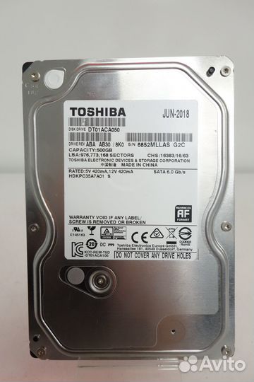 Жесткий диск для пк toshiba DT01ACA050 500 GB
