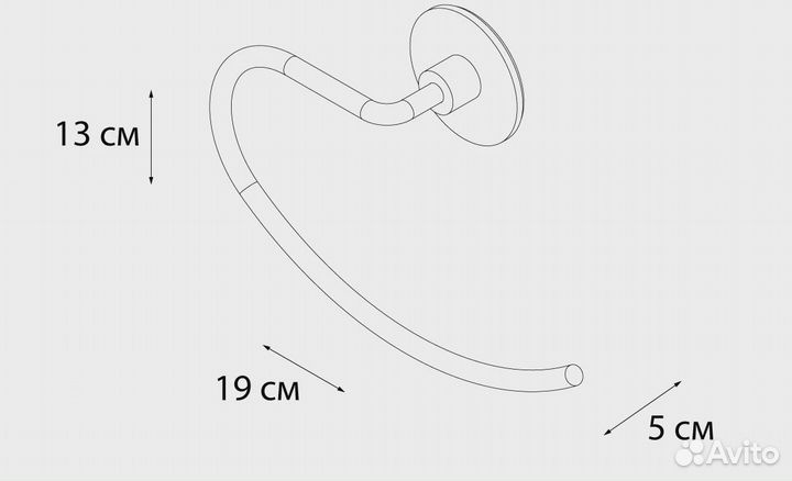 Кольцо для полотенец Fixsen Round FX-92111 Хром