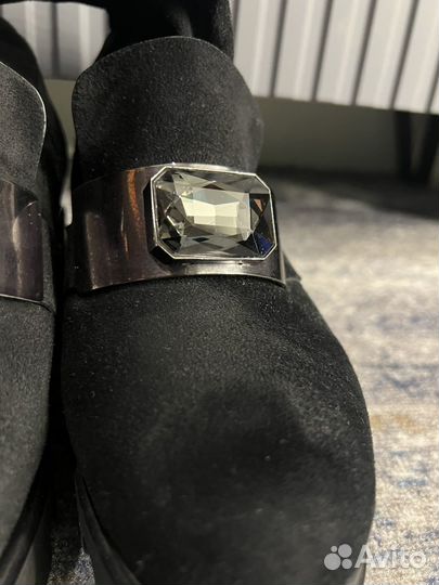 Ботфорты замшевые