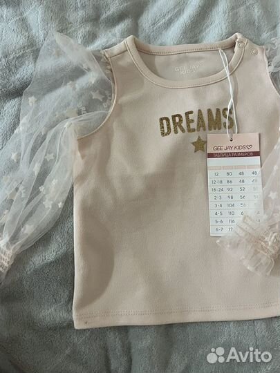 Блузка нарядная детская 80