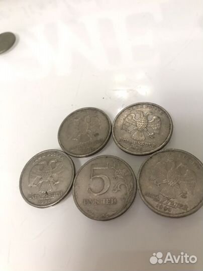 5 рублей 1998 года (6штук)