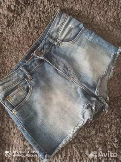 Детские джинсовые шорты и юбка