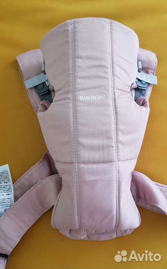 BabyBjorn Эрго-рюкзак Mini Cotton, цвет: пыльно-ро