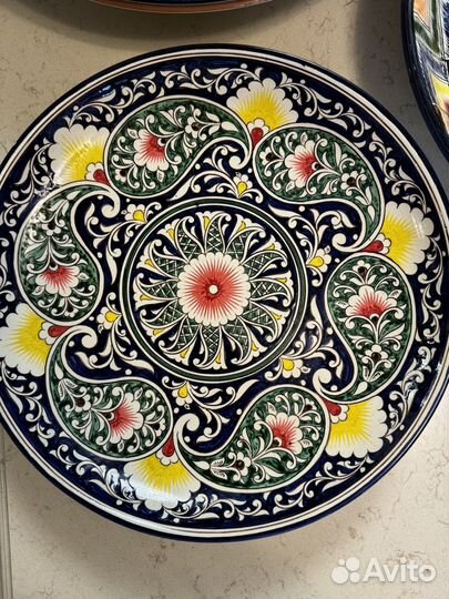 Блюдо (узбекский ляган с ручной росписью)