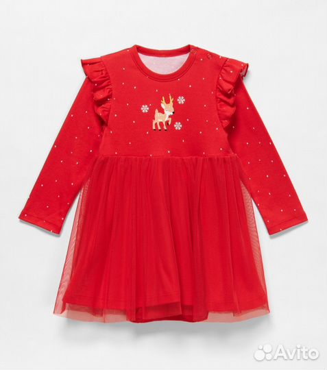 Новое новогоднее платье для девочки 80-86
