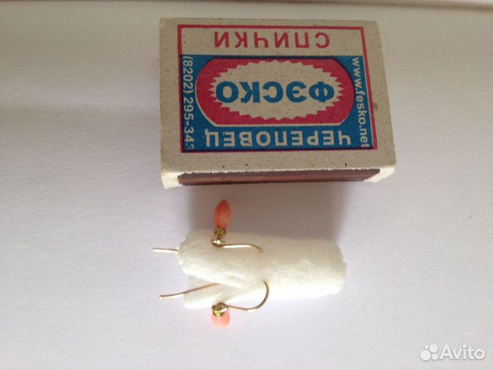 Коралловые серьги