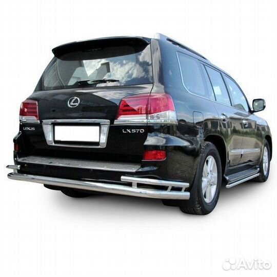 Защита заднего бампера Lexus LX-570 (2012)